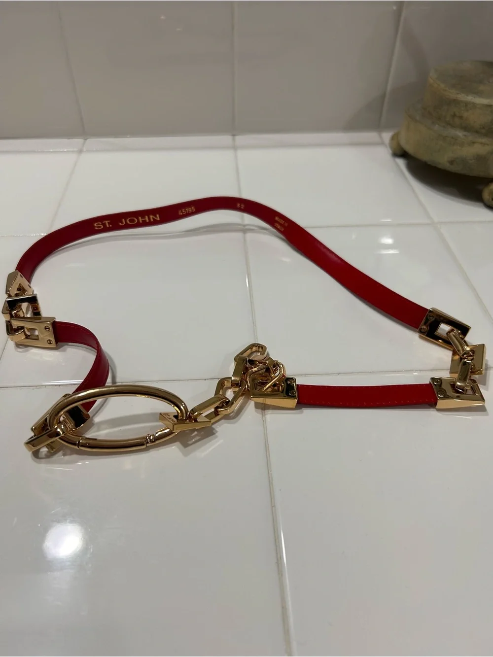 Red Women's Belt Strap - St. John